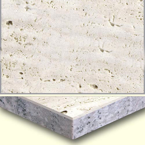 White Travertine-Ceramic Laminated Panel